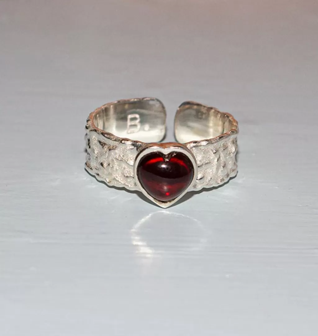 Online Bedazzled Mini Rio Ring Garnet Silver