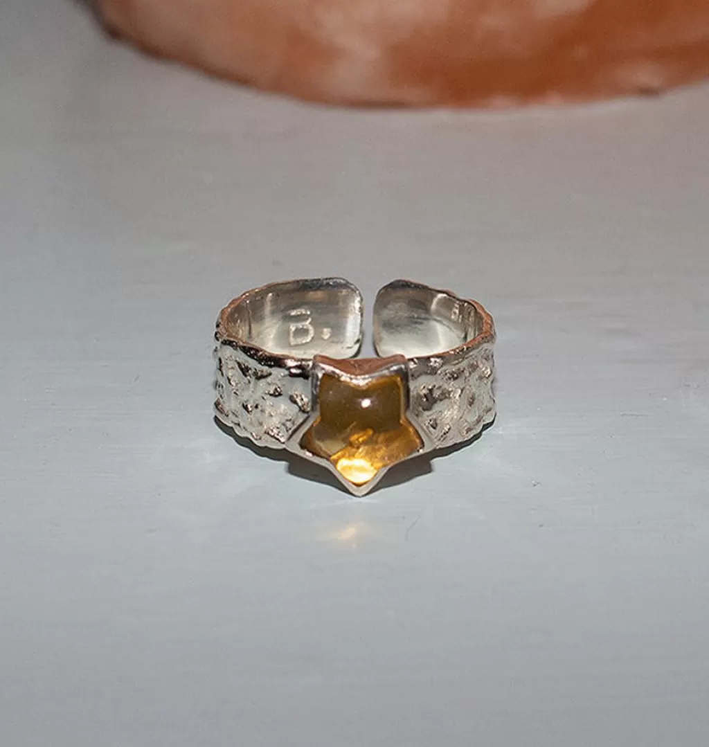 Shop Bedazzled Mini Ursa Ring Silver Citrine