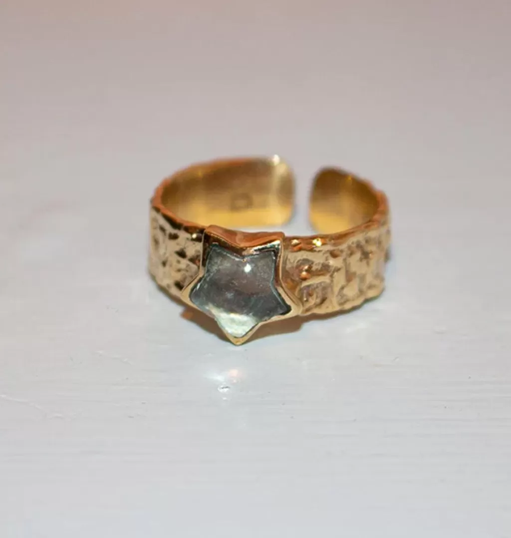 Fashion Bedazzled Mini Ursa Topaz Brass