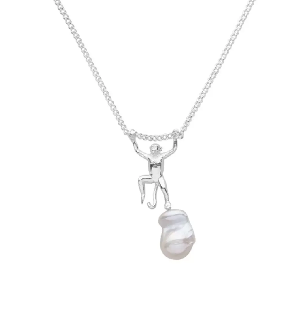 Best Carolinne B Monkey Halsband Silver