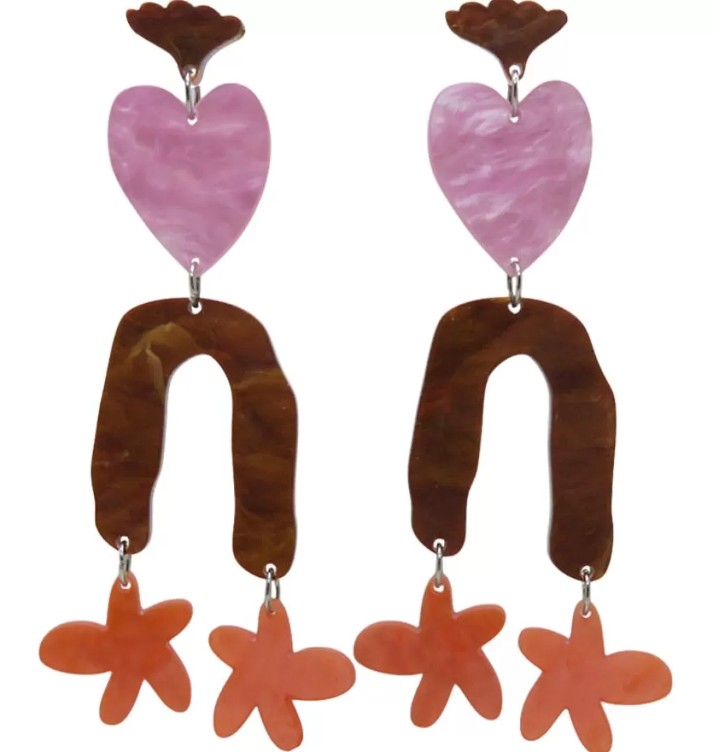 Cheap WOS x girl crush bling Opulence Earrings Brown