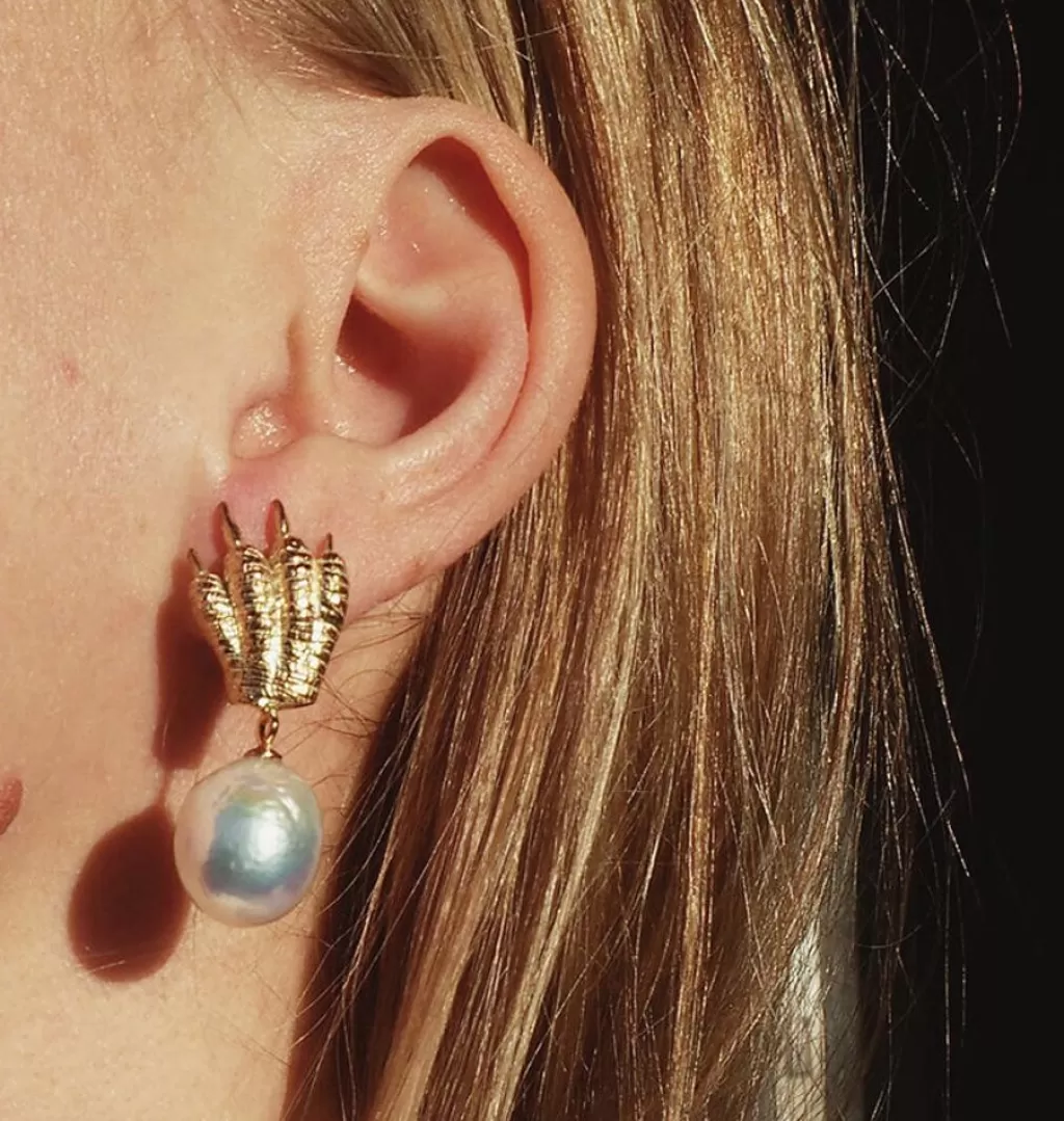 Outlet Carolinne B Paw Earring • Silver