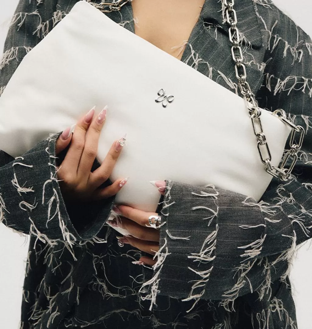 Online WOS Pillow Bag Clutch Cream