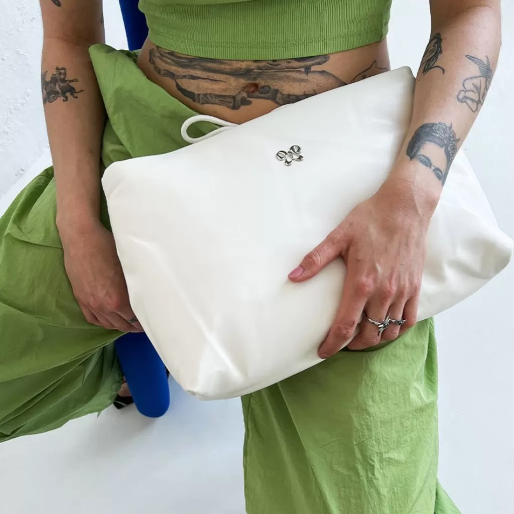 Online WOS Pillow Bag Clutch Cream