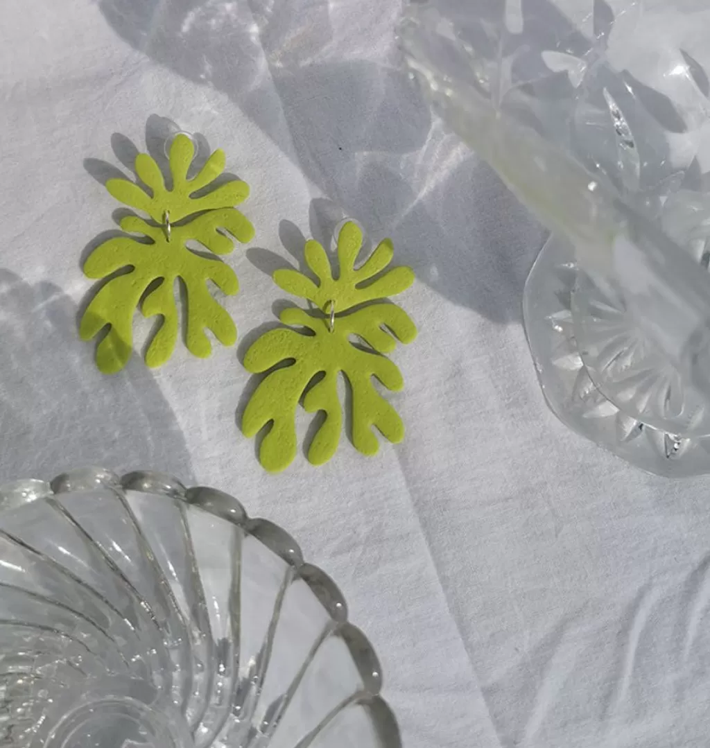New Annorlunda Creations Pippi Earrings Toxic Green