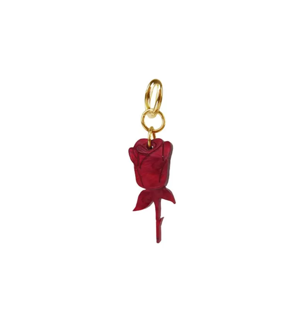 Discount WOS Red Rose Single Earring Gold