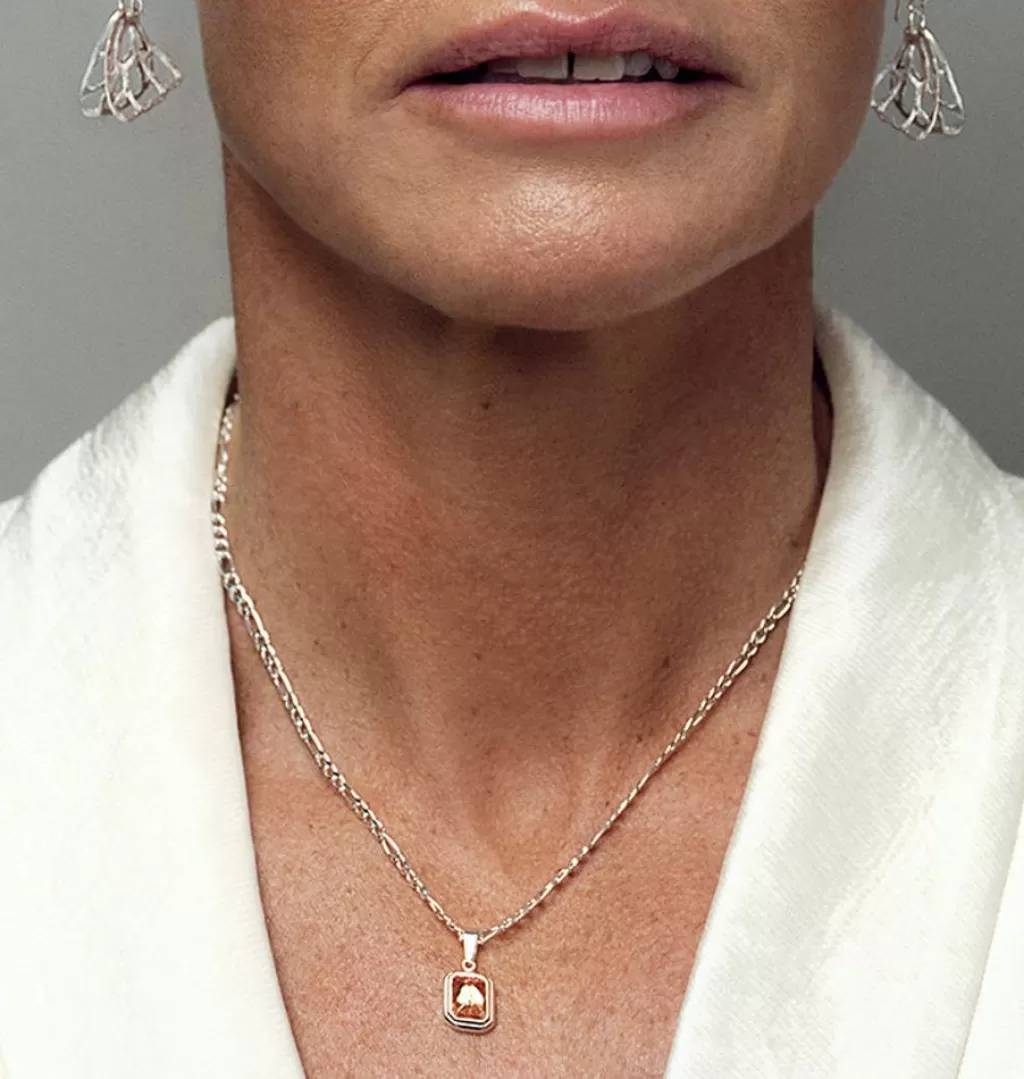 Store WOS UP Romantik Necklace Silver Cognac