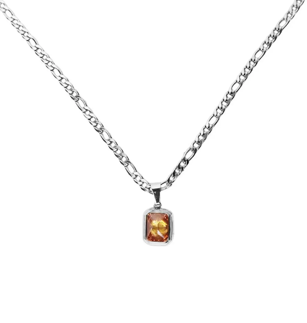 Store WOS UP Romantik Necklace Silver Cognac