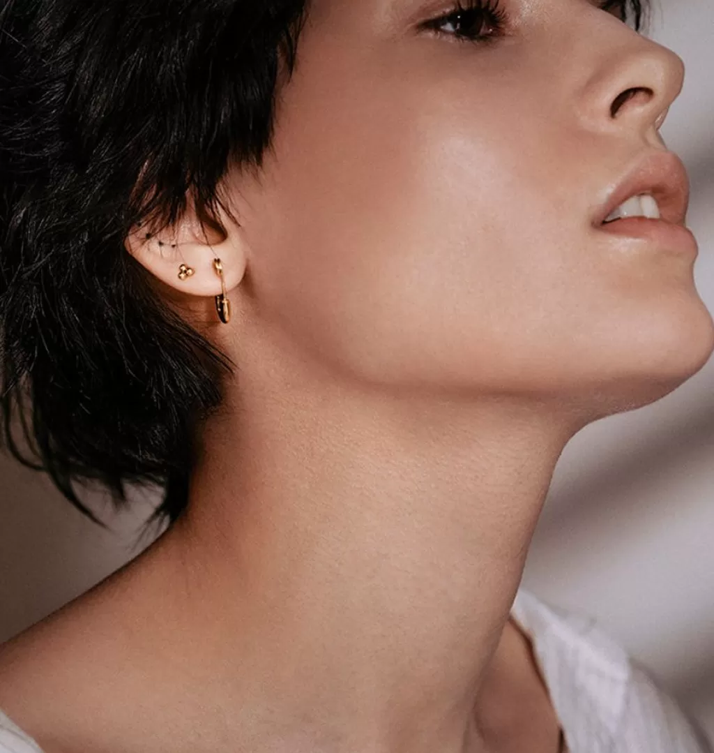 Shop WOS UP Safety Pin Mini Guld Singelorhange