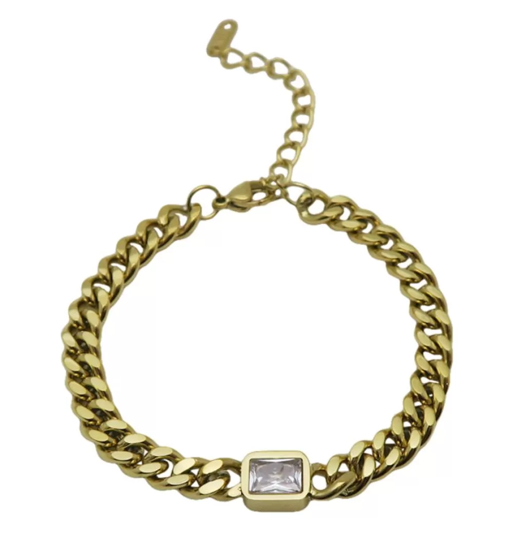 New WOS UP Shine On Me Bracelet Gold Clear