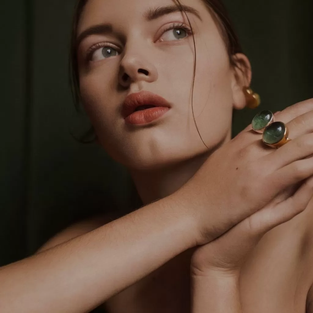 Fashion Bedazzled Shot Ring - Birdie Nam Nam - Guld