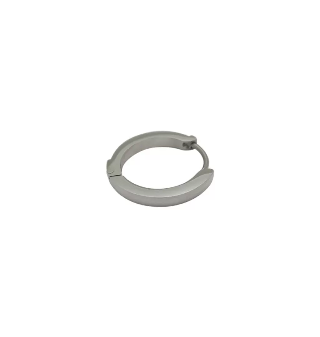 Hot WOS UP Silver Hoop Glitter 12 Mm • Single Earring