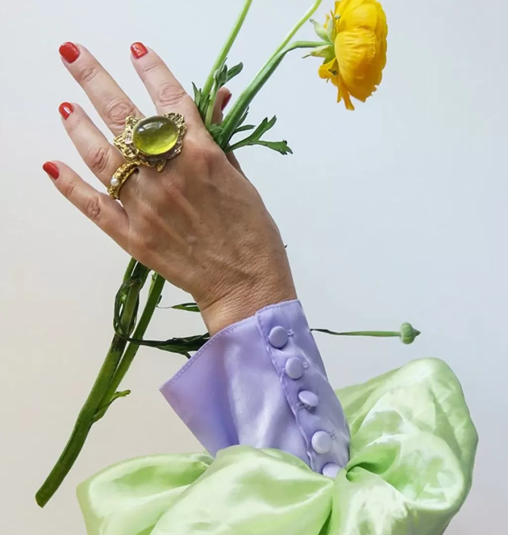 Shop Bedazzled Slush Ring Yellow Brass