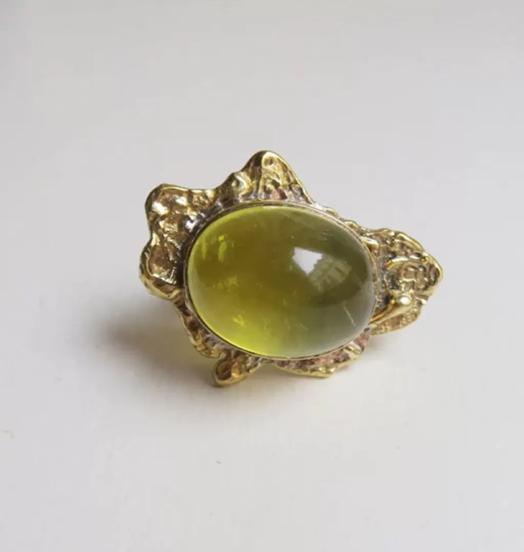 Shop Bedazzled Slush Ring Yellow Brass