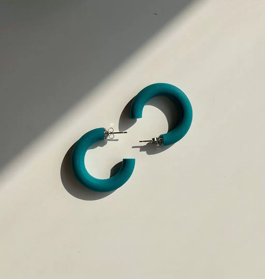 Best Cristina Lucia Small Hoop Petrol