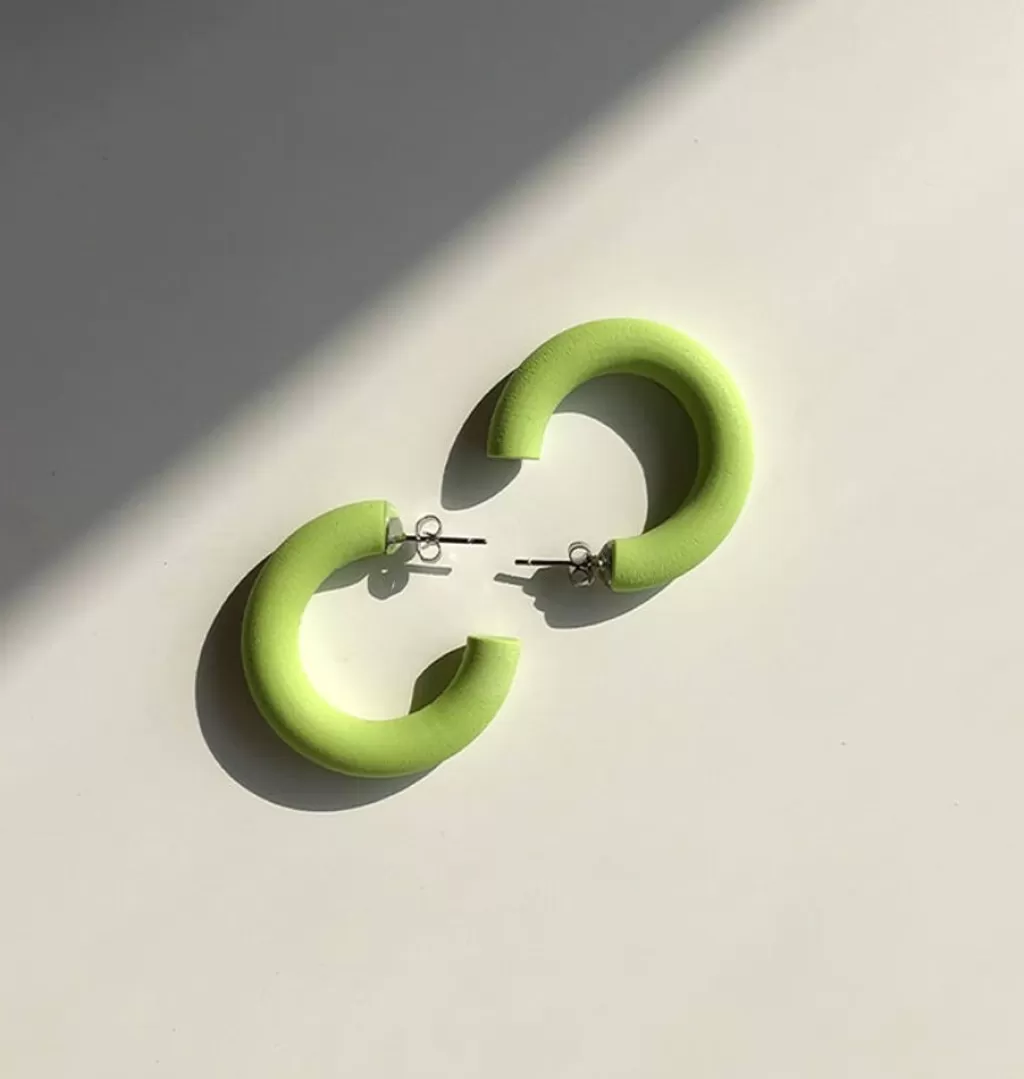Discount Cristina Lucia Small Hoop Wasabi