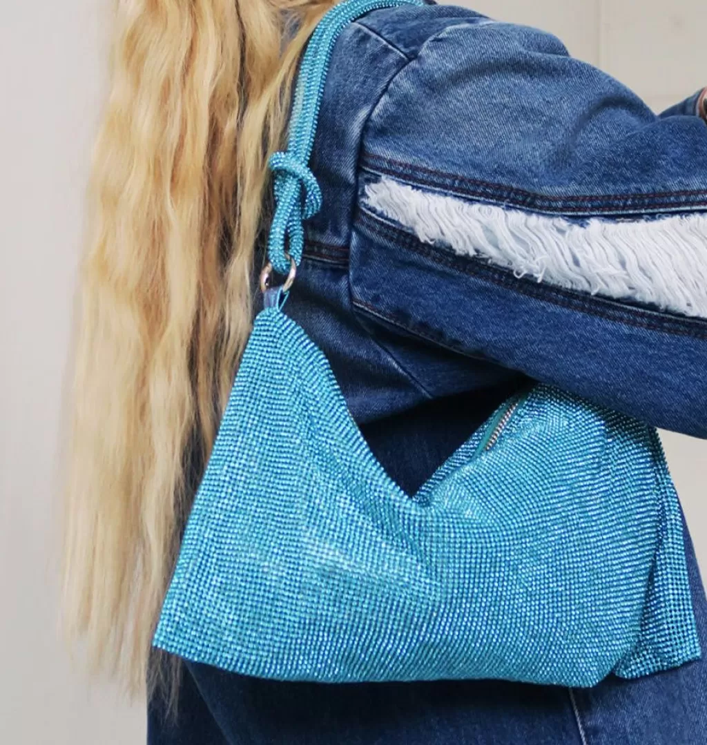 Outlet WOS UP Sparkle Handbag Turqoise