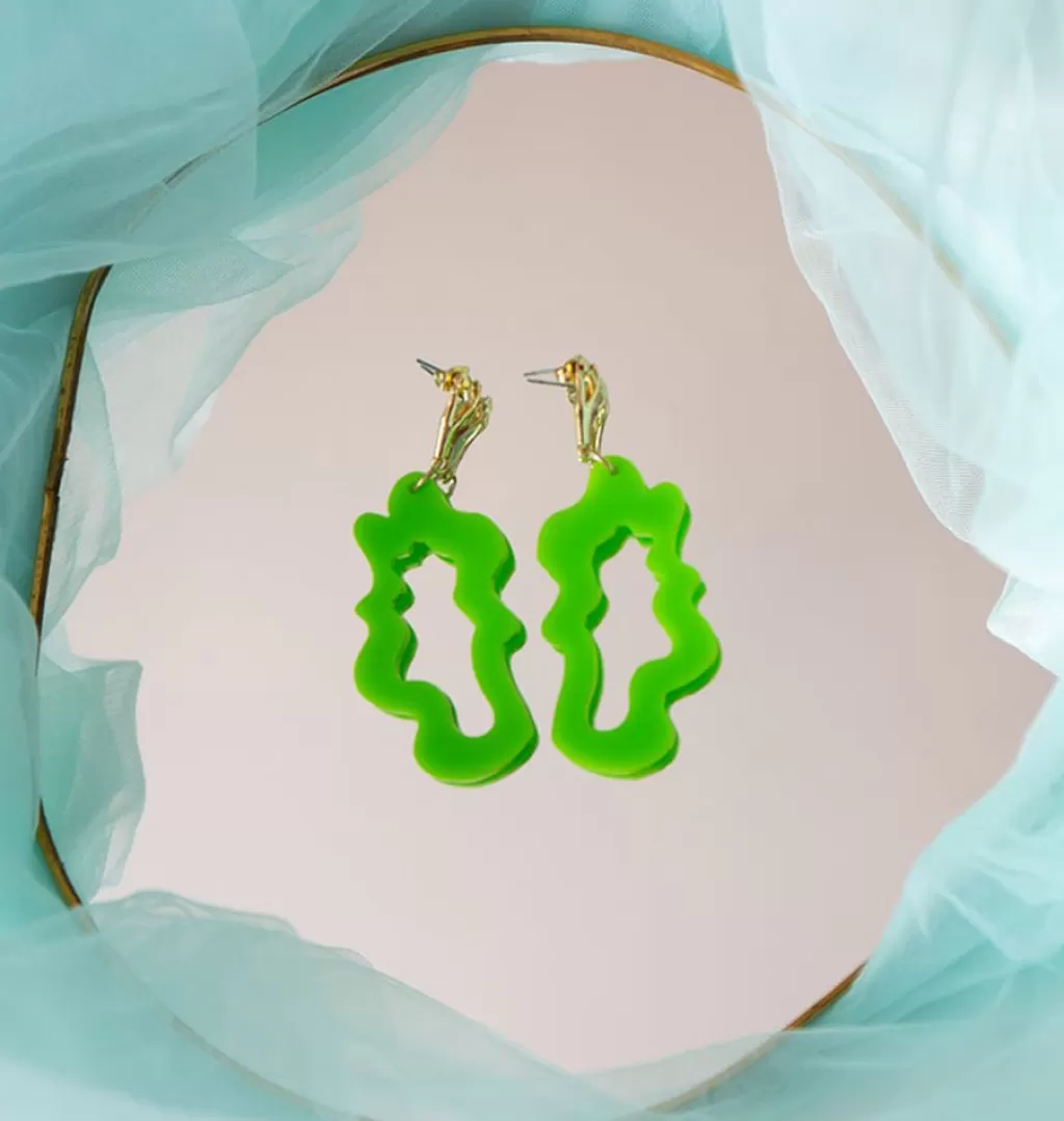 Discount Annuniqe Studio Splash Earrings Lime