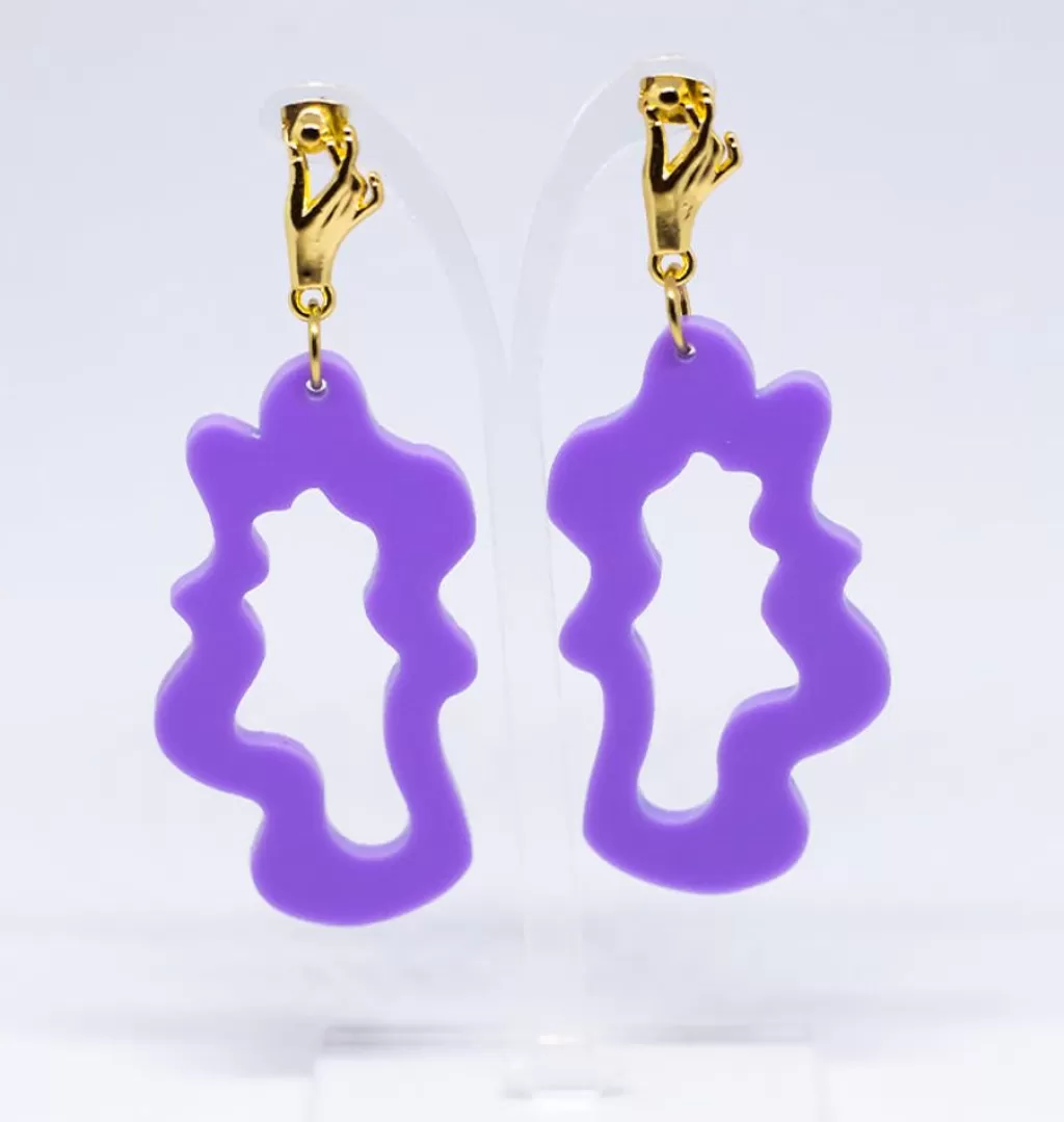 Fashion Annuniqe Studio Splash Earrings Purple
