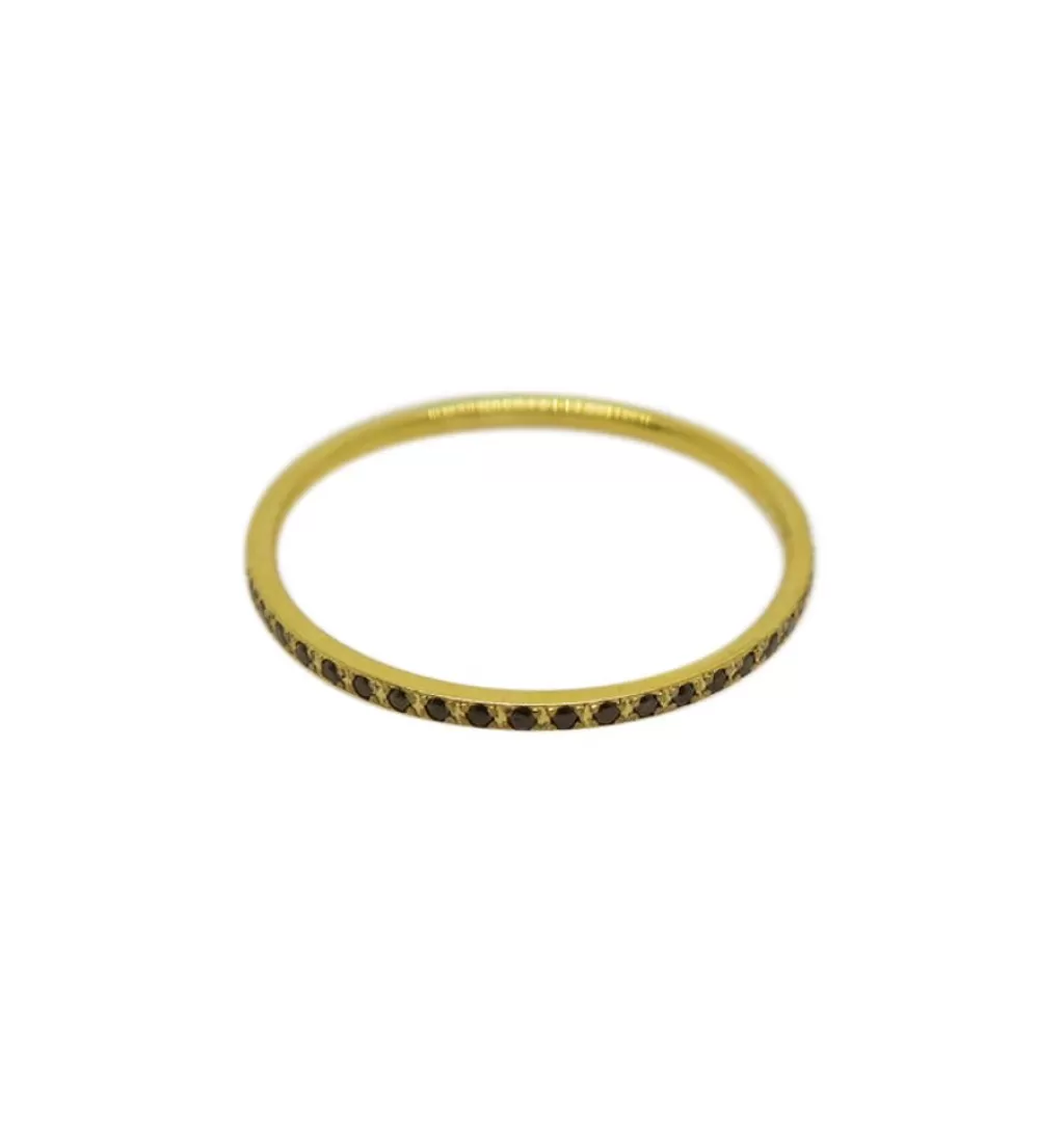 Shop WOS UP Spot Ring Black • Gold