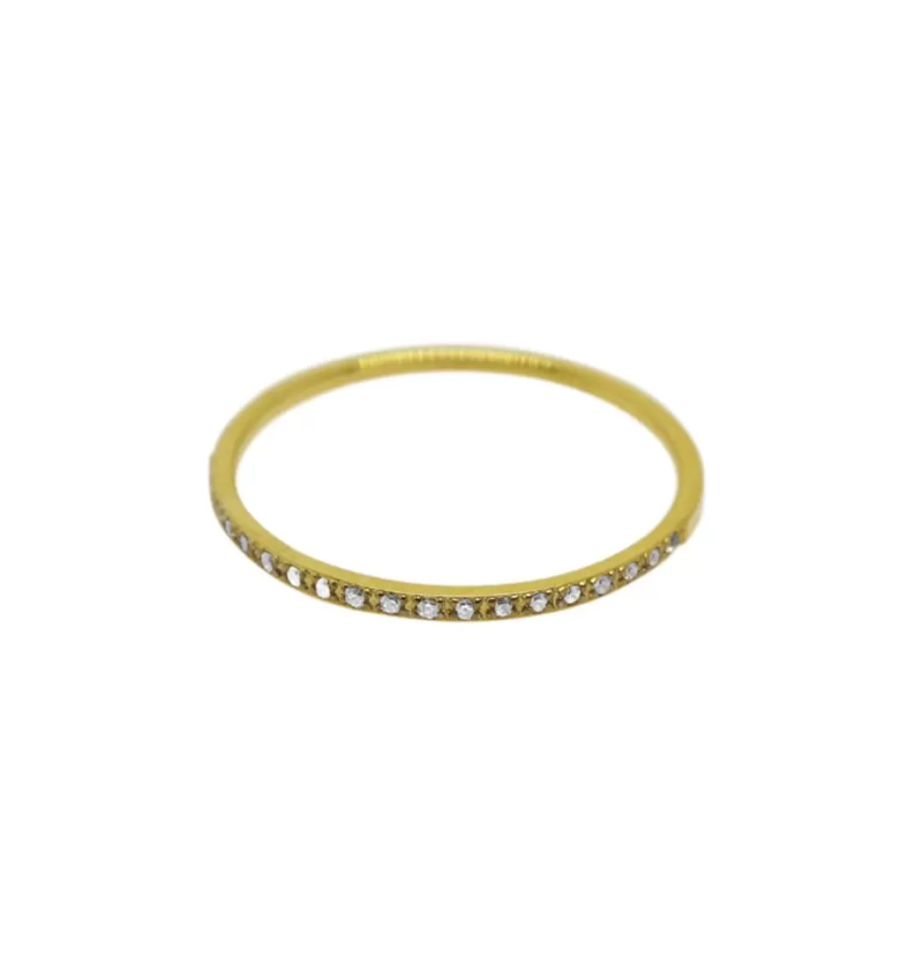 Hot WOS UP Spot Ring Clear • Gold