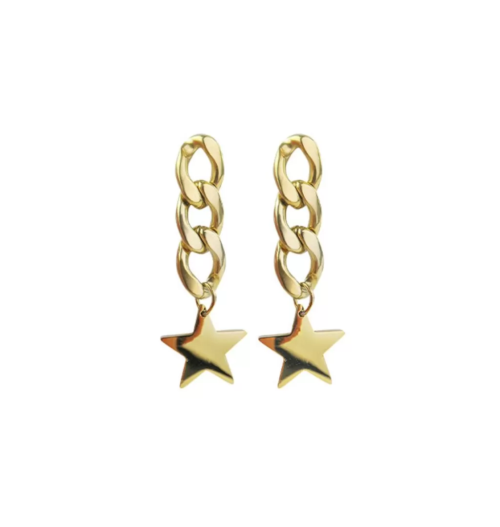 Flash Sale WOS UP Star Drop Earrings Gold