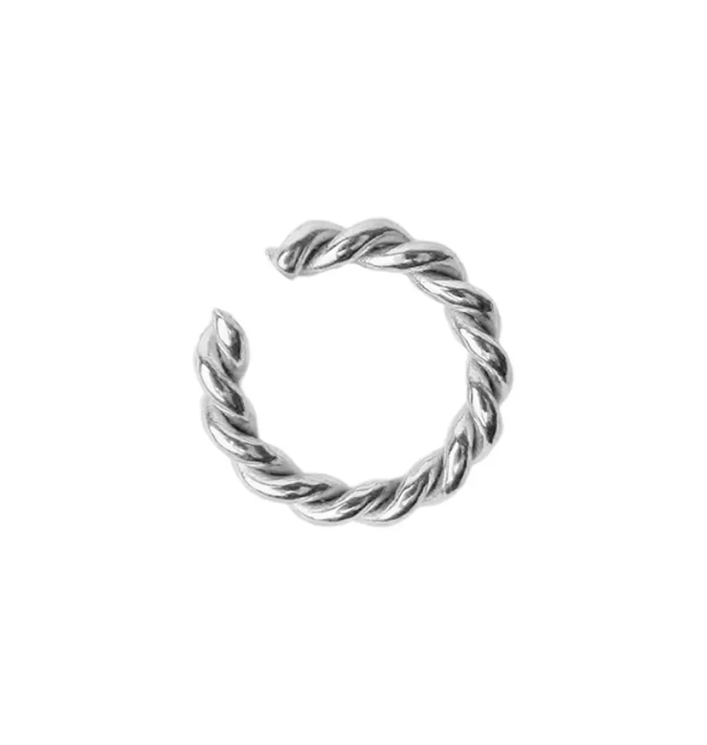 Fashion WOS UP Swirl Ear Cuff Silver