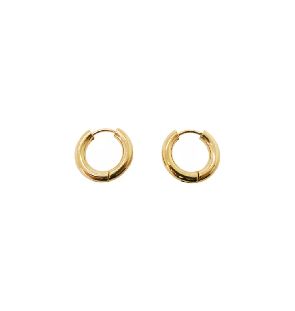 Store WOS Thick Gold Hoops • 15Mm