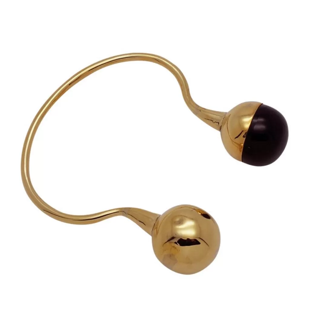 Clearance Sjösten Sweden Twin Bangle • Brass And Onyx