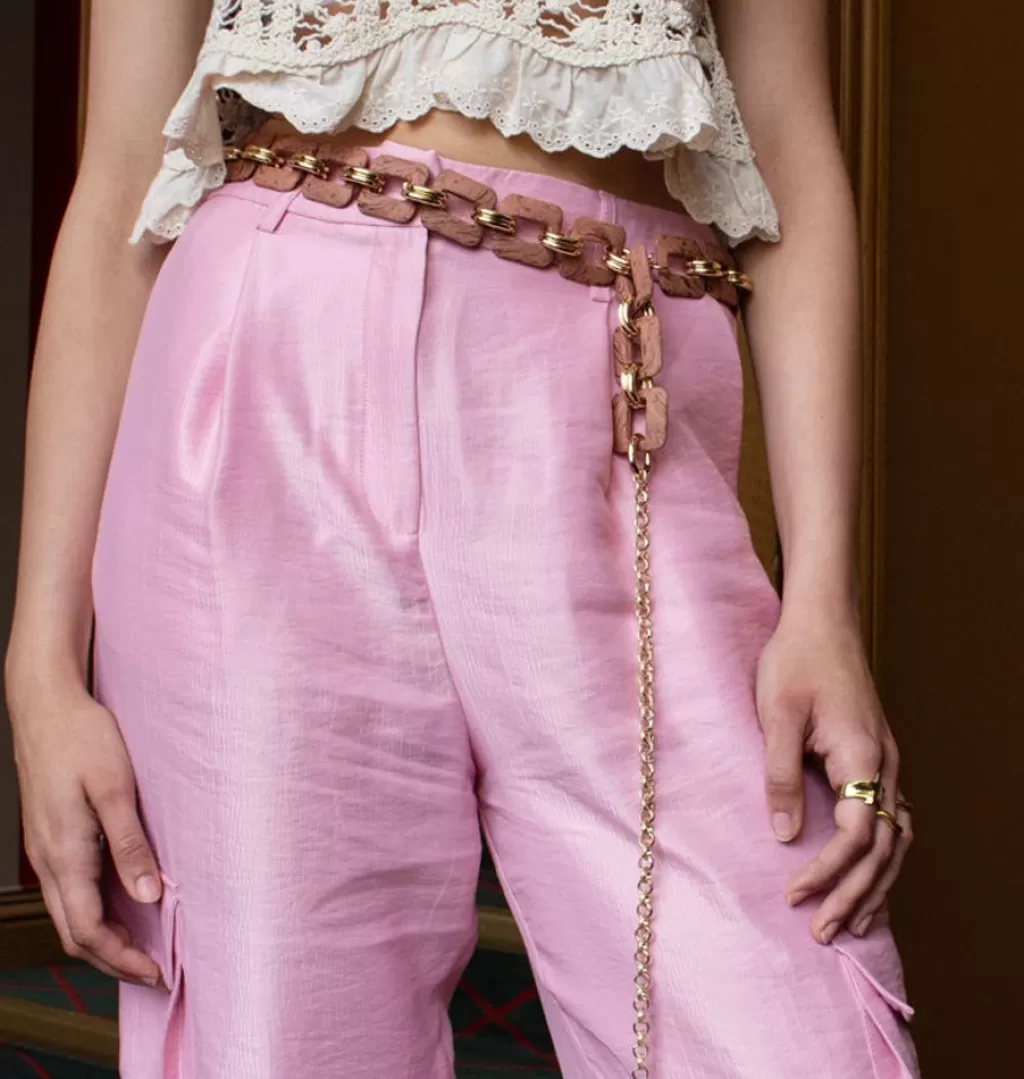 Hot WOS UP Tylor Chain Belt Brown