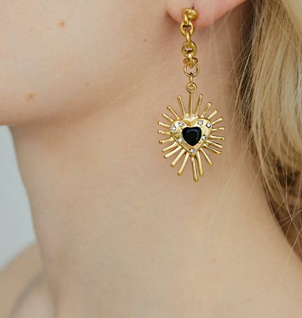 Outlet WOS Valentine Short Earrings Gold