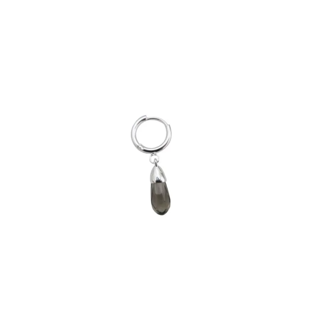 Cheap WOS Veja Crystal Drop Single Earring Silver