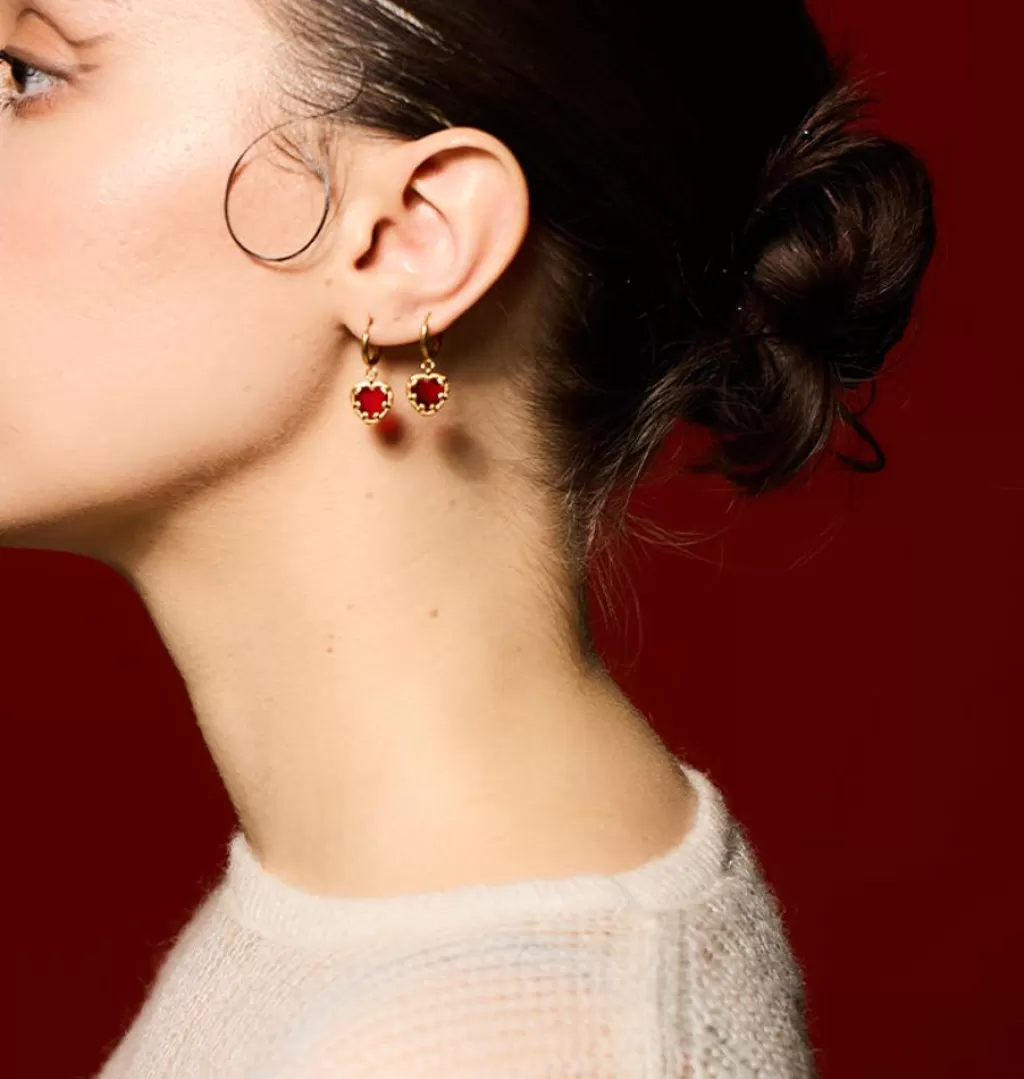 Cheap WOS Veja Crystal Single Earring Gold