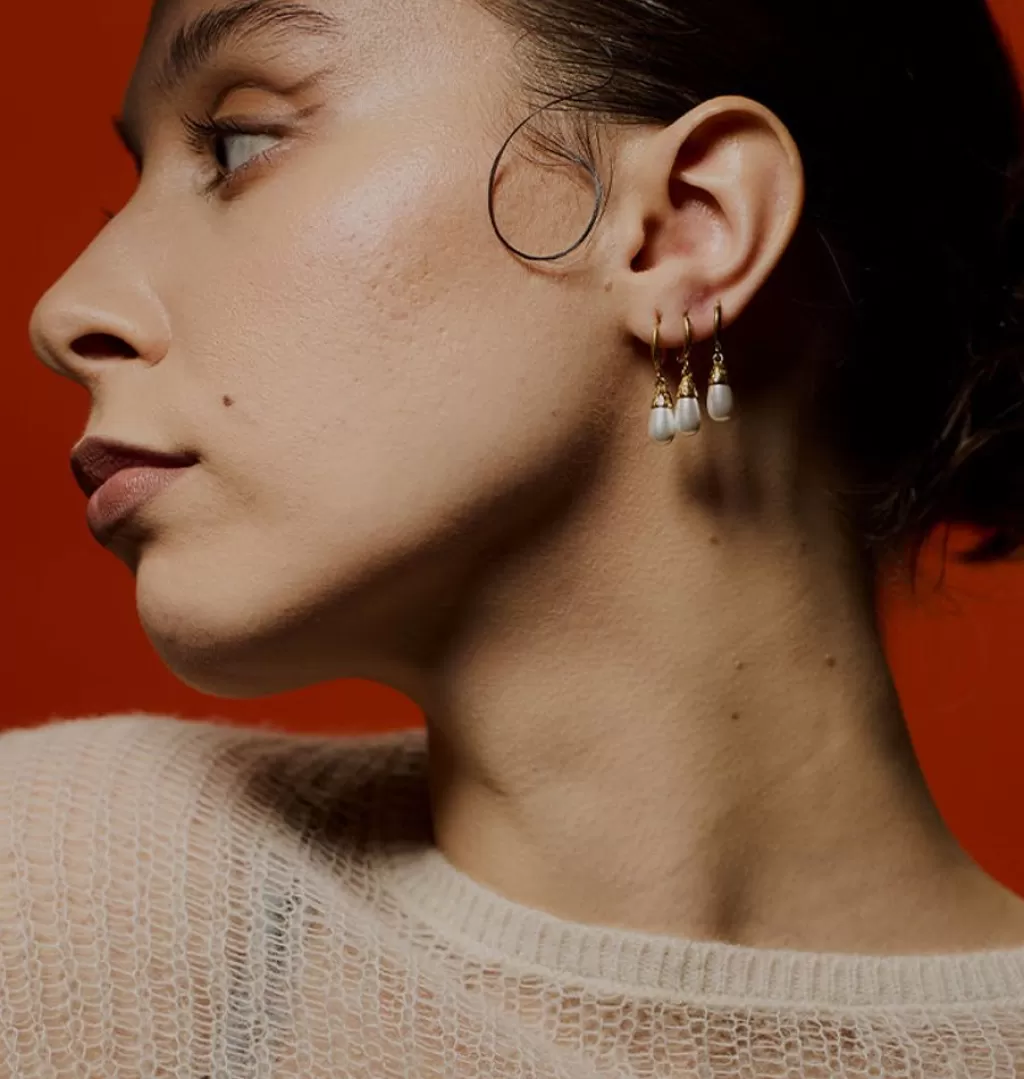 Cheap WOS Veja Drop Single Earring Gold