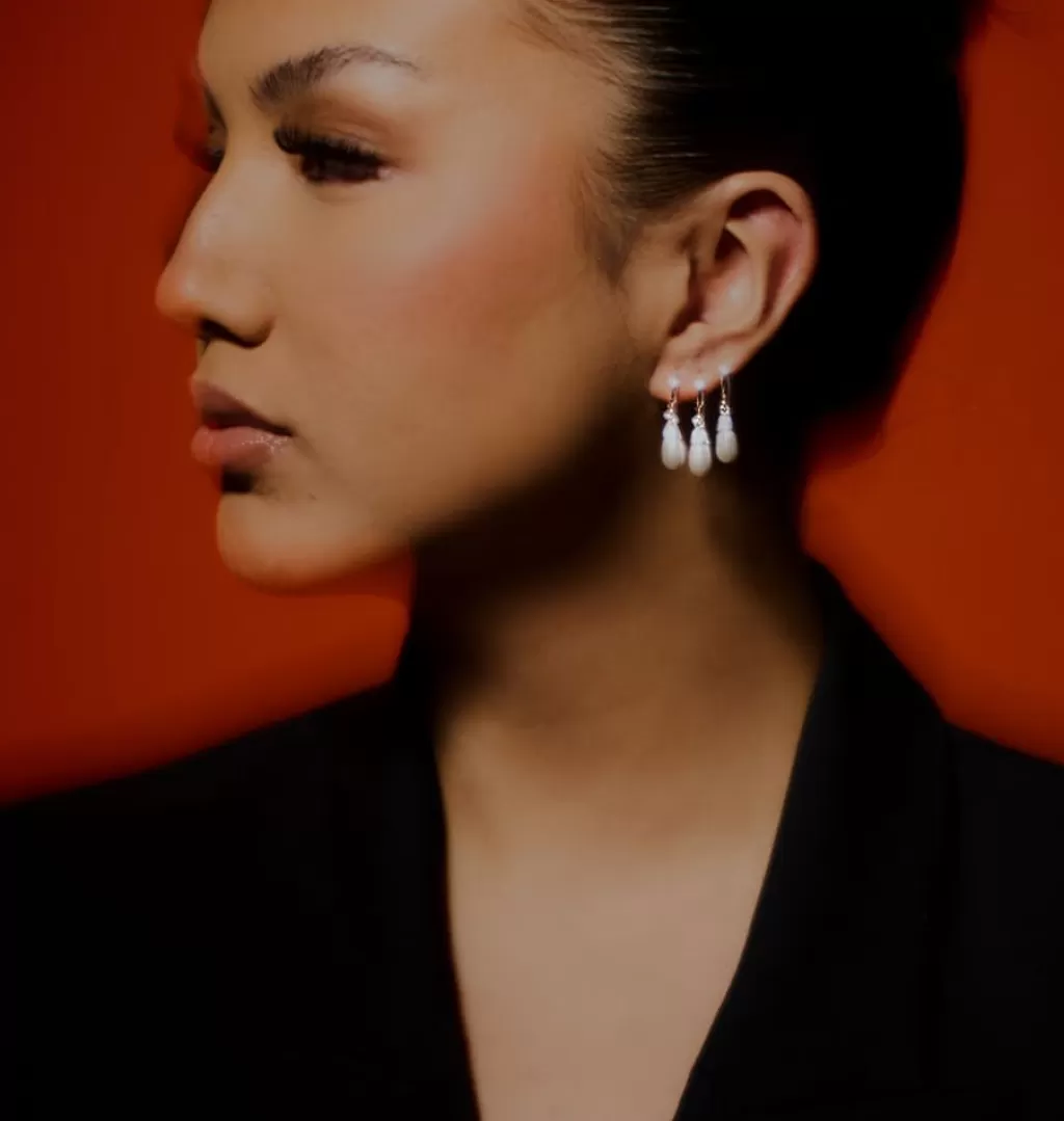 Sale WOS Veja Drop Single Earring Silver
