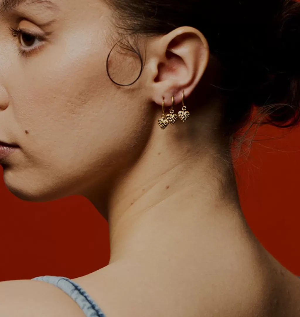 Store WOS Veja Heart Single Earring Gold