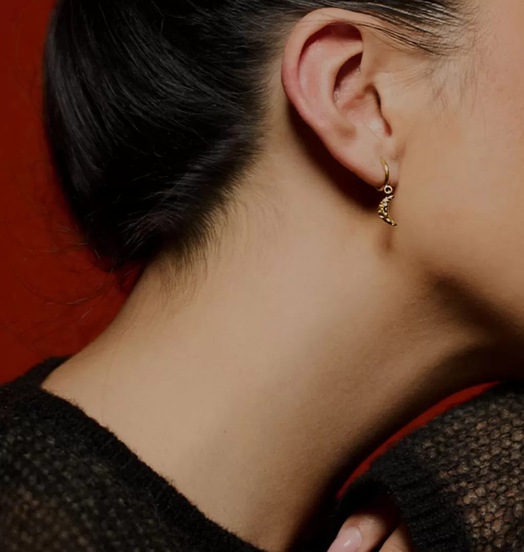 Store WOS Veja Moon Single Earring Gold