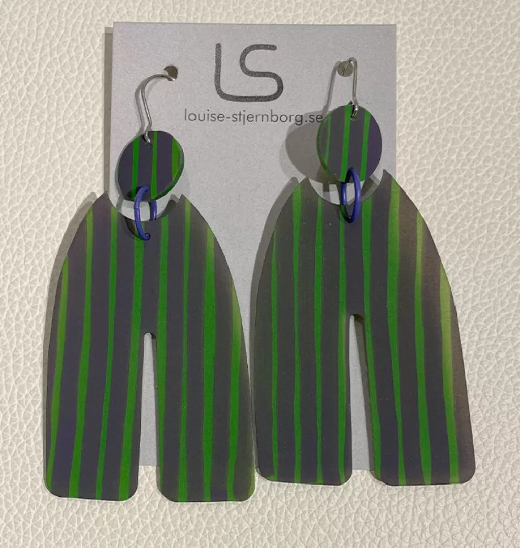 Outlet Louise Stjernborg Water Colors Earrings Green Black