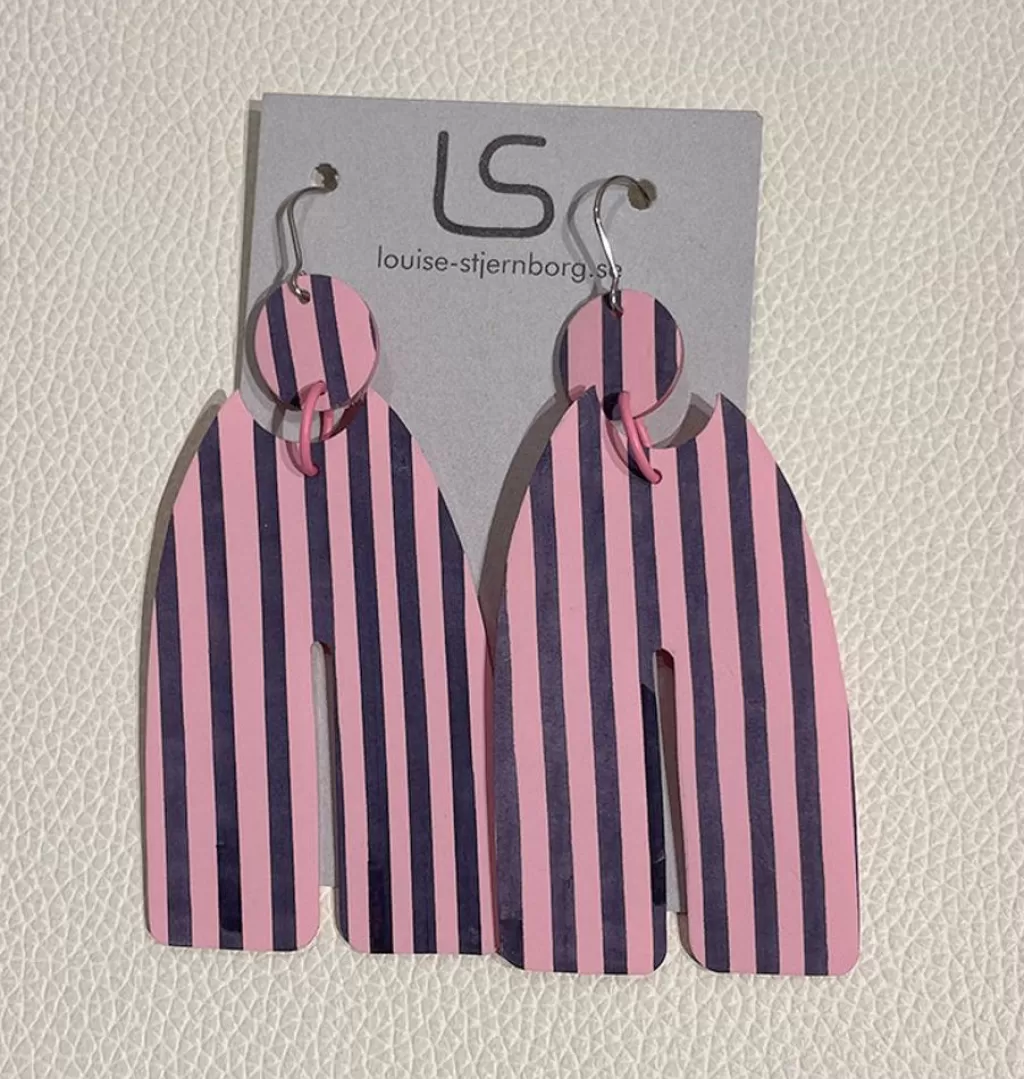 Fashion Louise Stjernborg Water Colors Earrings Pink Black