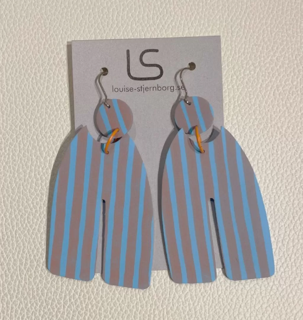 Sale Louise Stjernborg Watercolors Earrings Blue Orange