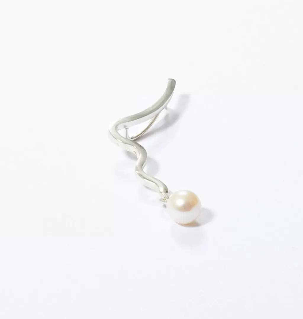 Hot Kajsa Malmström Wiggle Earslide Silver Single Earring