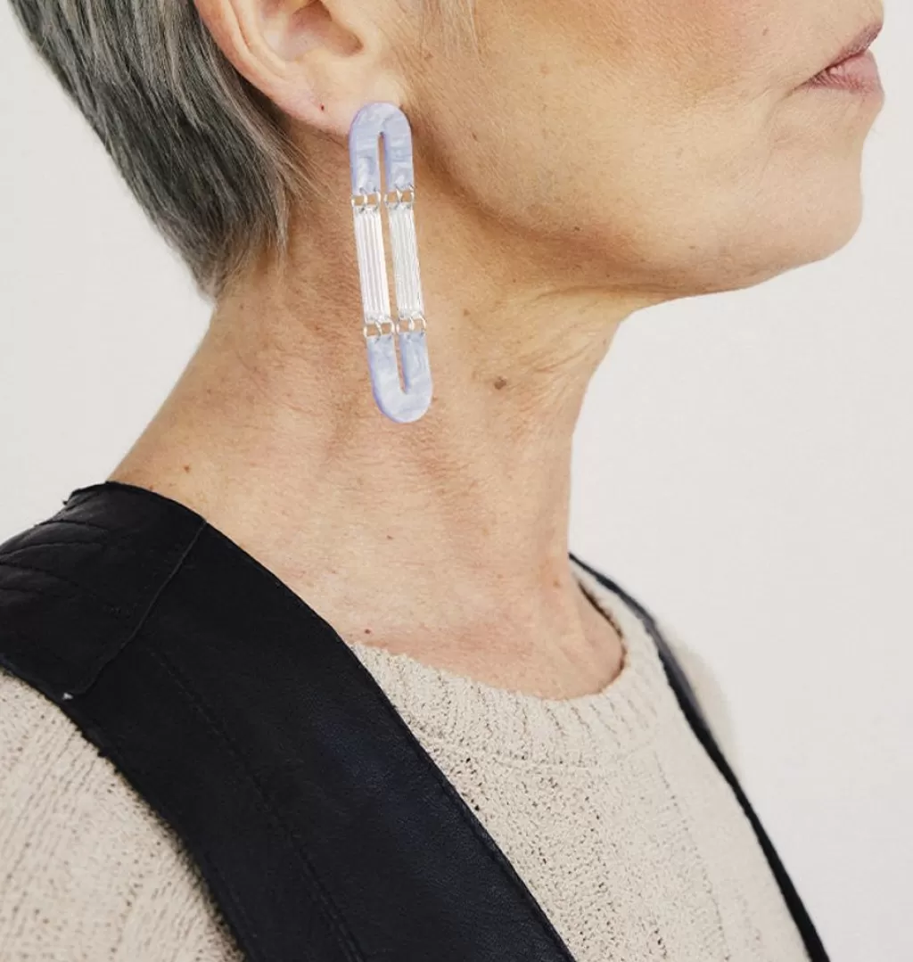Clearance WOS UP Zero Earrings Purple